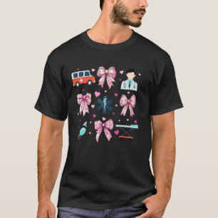 Coquette Bow EMS Emergency Medical Services EMT Pa T-Shirt