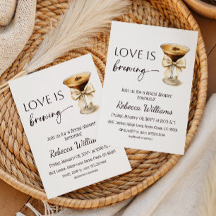 Coquette Bow Espresso Martini Bridal Shower Invitation