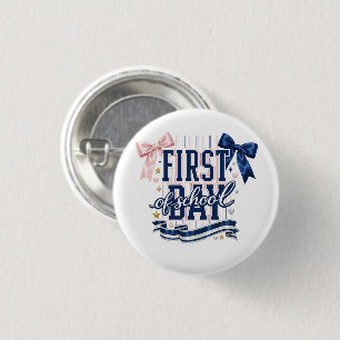 Coquette Bow First Day of School Preppy Women 3 Cm Round Badge
