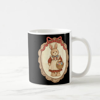Coquette Bow Funny Bunny Eggs Rabbit Happy Easter  Coffee Mug