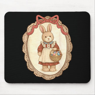 Coquette Bow Funny Bunny Eggs Rabbit Happy Easter  Mouse Mat