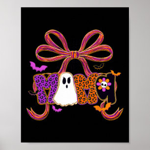 Coquette Bow Funny Family Halloween Boo Ghost Spoo Poster