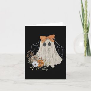 Coquette Bow Funny Halloween Lace Ghost Girly Spoo Card