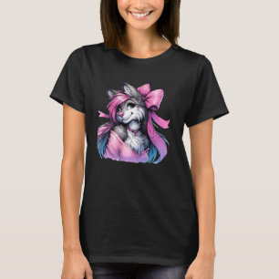 Coquette Bow Furry Fandom Fursona Fursuit Cute Fox T-Shirt