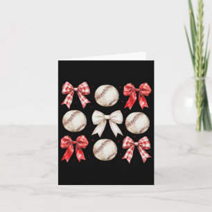 Coquette Bow Game Day Sell Softll Cheer Mama Mum L Card