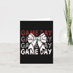Coquette Bow Game Day Sell Softll Heart Love Mum L Card