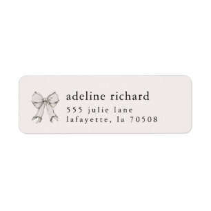 Coquette Bow Graduation Address Labels