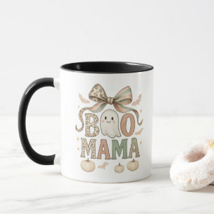 Coquette Bow Halloween Ghost Boo Mama Gift Mom Mug