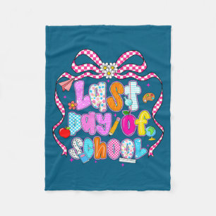 Coquette bow happy last day of school teacherCoque Fleece Blanket