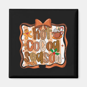 Coquette Bow Hot Cocoa Season Gingerbread Christma Magnet