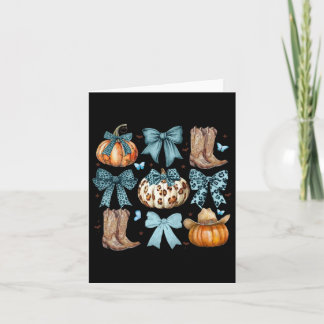 Coquette Bow Howdy Fall Western Pumpkin Boots Than Card