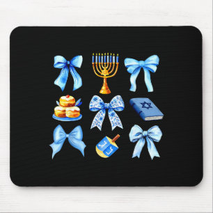 Coquette Bow Jewish Holiday Chanukah Hanukkah Meno Mouse Mat