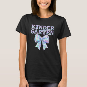 Coquette Bow Kindergarten Teacher Womens Preppy Gi T-Shirt