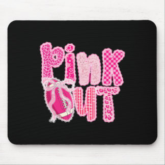 Coquette Bow Lace Football Pink Out Breast Cancer  Mouse Mat