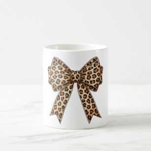 Coquette Bow Leopard Cheetah Sublimation Coffee Mug