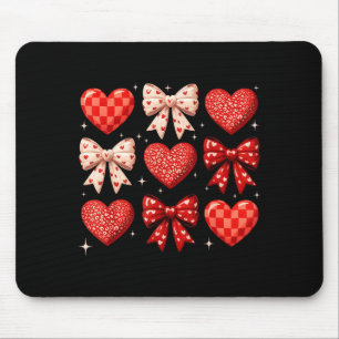 Coquette Bow Leopard Hearts Valentine Women Girl G Mouse Mat