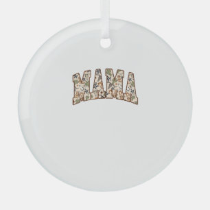 Coquette Bow Mama Cowhide Turquoise Cowgirl Wester Glass Tree Decoration