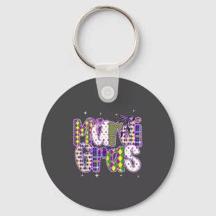 Coquette Bow Mardi Gras New Orleans Louisiana Dalm Key Ring