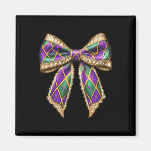 Coquette Bow Mardi Gras New Orleans Louisiana Usa  Magnet