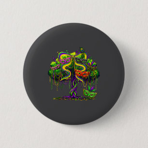 Coquette Bow Mardi Gras Tree Beads New Orleans Fes 6 Cm Round Badge