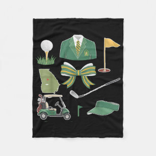Coquette Bow Masters Golf Tournament Graphic For W Fleece Blanket