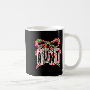 Coquette Bow Merry Christmas Aunt Grandma Xmas Paj Coffee Mug