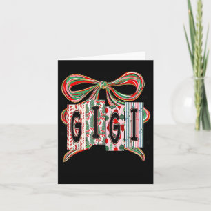 Coquette Bow Merry Christmas Gigi Grandma Xmas Paj Card