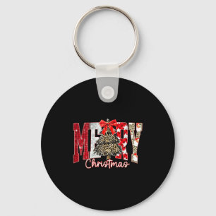 Coquette Bow Merry Christmas Xmas Tree Family Paja Key Ring