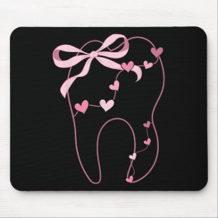 Coquette Bow Molar Dentist Dental Hygienist Valent Mouse Mat