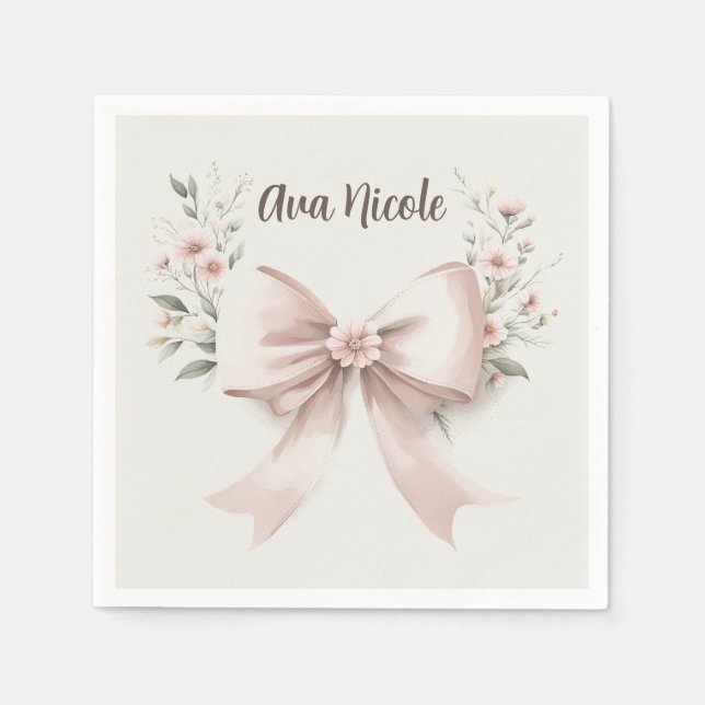 Coquette Bow Napkin (Front)