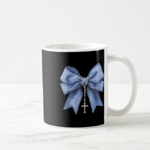Coquette Bow Necklace Jesus Cross Christian Religi Coffee Mug