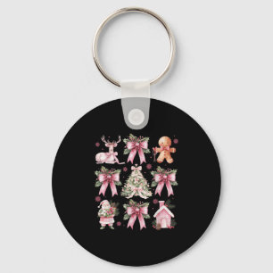 Coquette Bow Nk Christmas Tree Santa Gingerbread X Key Ring