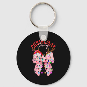Coquette Bow Nk Gingerbread Christmas Girly Xmas H Key Ring