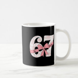 Coquette Bow Number 67 Meme Nk Floral  Coffee Mug