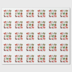 Coquette Bow Nurse Christmas Nursing Merry Xmas Wrapping Paper