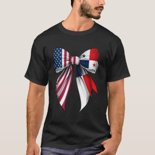 Coquette Bow Panama Roots Heritage Panamanians Pri T-Shirt