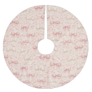 Coquette Bow Pattern Brushed Polyester Tree Skirt