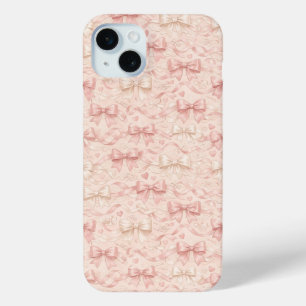 Coquette Bow Pattern iPhone 15 Mini Case