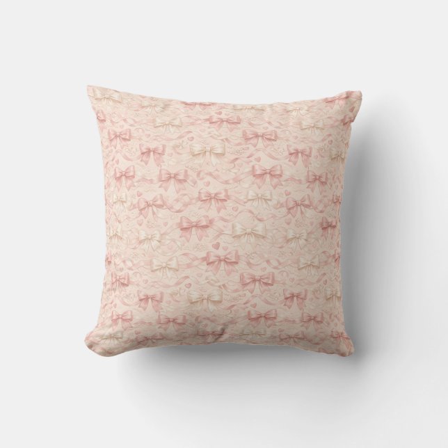 Coquette Bow Pattern Cushion (Front)