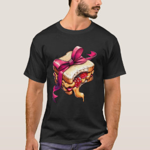 Coquette Bow Peanut Butter and Jelly PB & J Sandwi T-Shirt