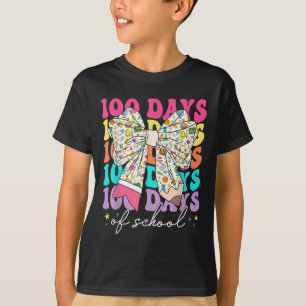 Coquette Bow Pencil 100 Days Of School Student Tea T-Shirt