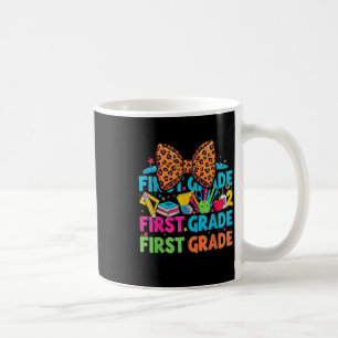 Coquette Bow Pencil Design First Grade For Girls A Coffee Mug