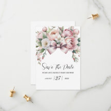 Coquette Bow & Peony Watercolor Baby Shower