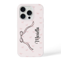 Coquette Bow Personalised Phone Pink