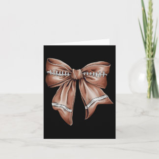 Coquette Bow Pumpkin American Footll Thanksgiving  Card