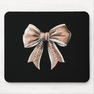 Coquette Bow Pumpkin American Footll Thanksgiving Mouse Mat