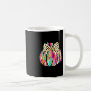 Coquette Bow Pumpkin Season Autumn Fall Leaves Tha Coffee Mug