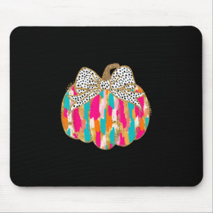 Coquette Bow Pumpkin Season Autumn Fall Leaves Tha Mouse Mat