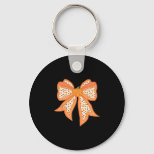 Coquette Bow Pumpkin Thanksgiving Autumn Fall Y'al Key Ring