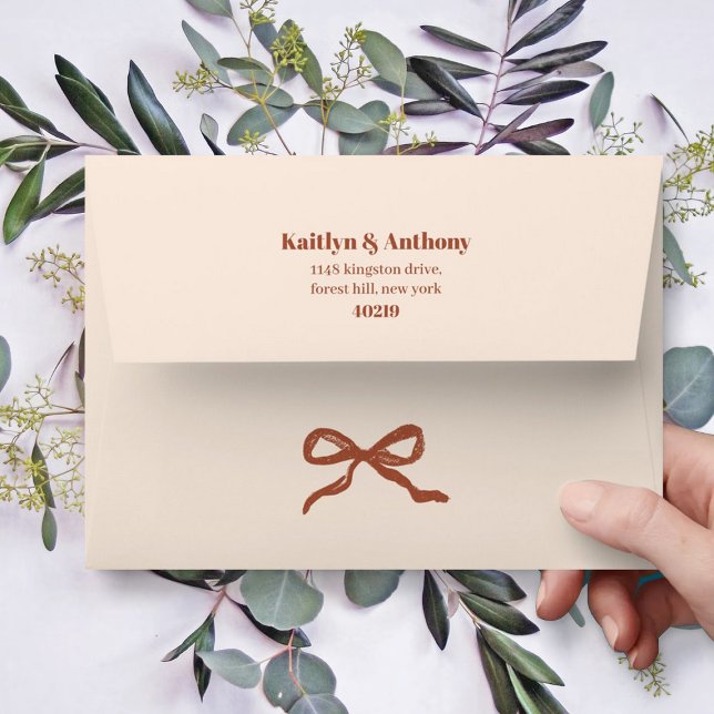 Coquette Bow Retro Wedding Envelope (Creator Uploaded)